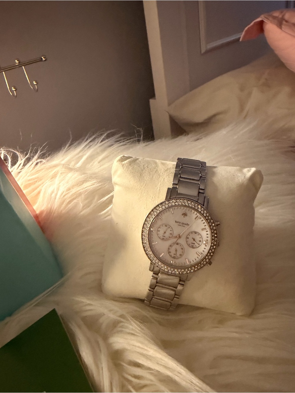 kate spade Silver Crystal-Accent Stainless Steel Bracelet Watch